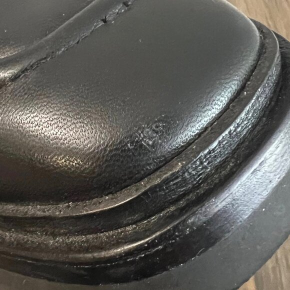 VINCE Robin Leather Loafer Dress Shoe Black Preppy Work Size 8.5 - Picture 9 of 10